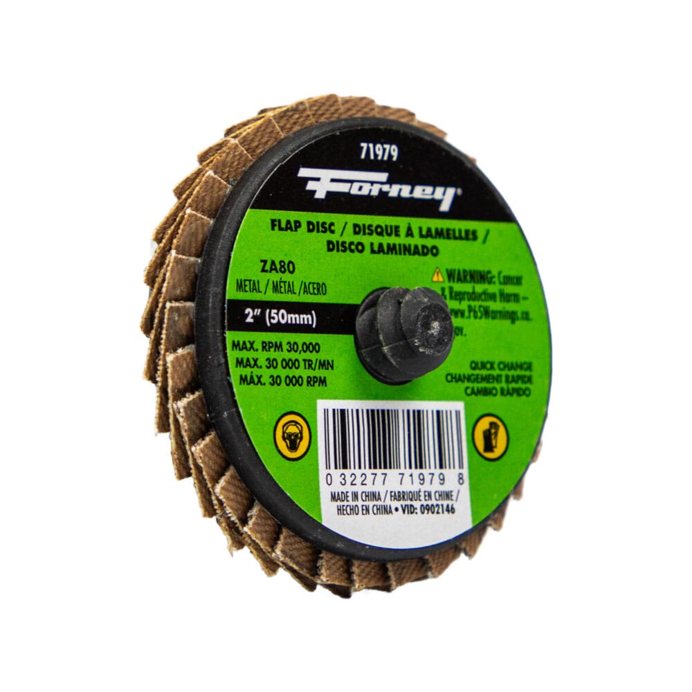 Quick Change Flap Disc, 80 Grit, 2 in